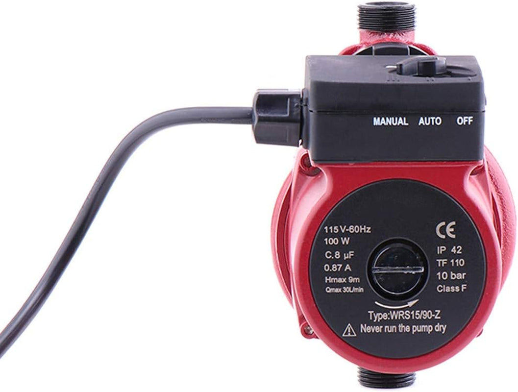 Recirculating Pump 115V 3/4" Outlet 100W Booster Hot Water Circulation Pump Water Pressure Booster Pump Shower for Home Hot/Cold Water Automatic Booster Pump Boiler Water Pump