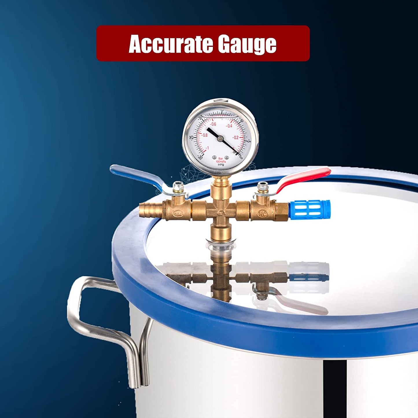 3 Gallon Vacuum Chamber with Pump, Stainless Steel Vacuum Chamber and 3CFM Vacuum Pump, Vacuum Degassing Chamber Kit with Tempered Glass Lid, Perfect for Resin, Wood Stabilizing, No Oil Included