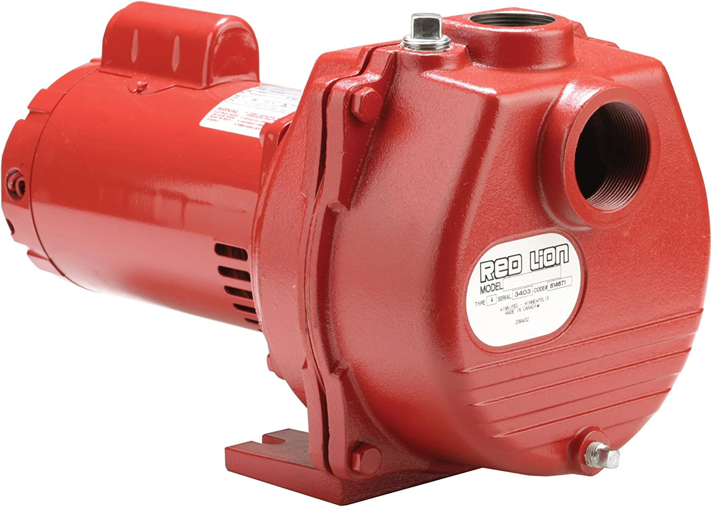 614676 RLSP-200-BI, Centrifugal Self-Priming Sprinkler Pump, 2 HP, 115/230 Volts, 1-1/2 Inch NPT Discharge, 89 GPM Max, 108 Feet Max Head, Manual