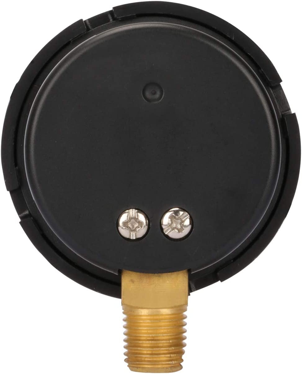 2" Start and Clean Filter Pressure Gauge, Swimming Pool Filter Pressure Gauge, Spa, Aquarium, Water Pressure Gauge, 1/4" NPT Lower Mount 0-60Psi/Bar