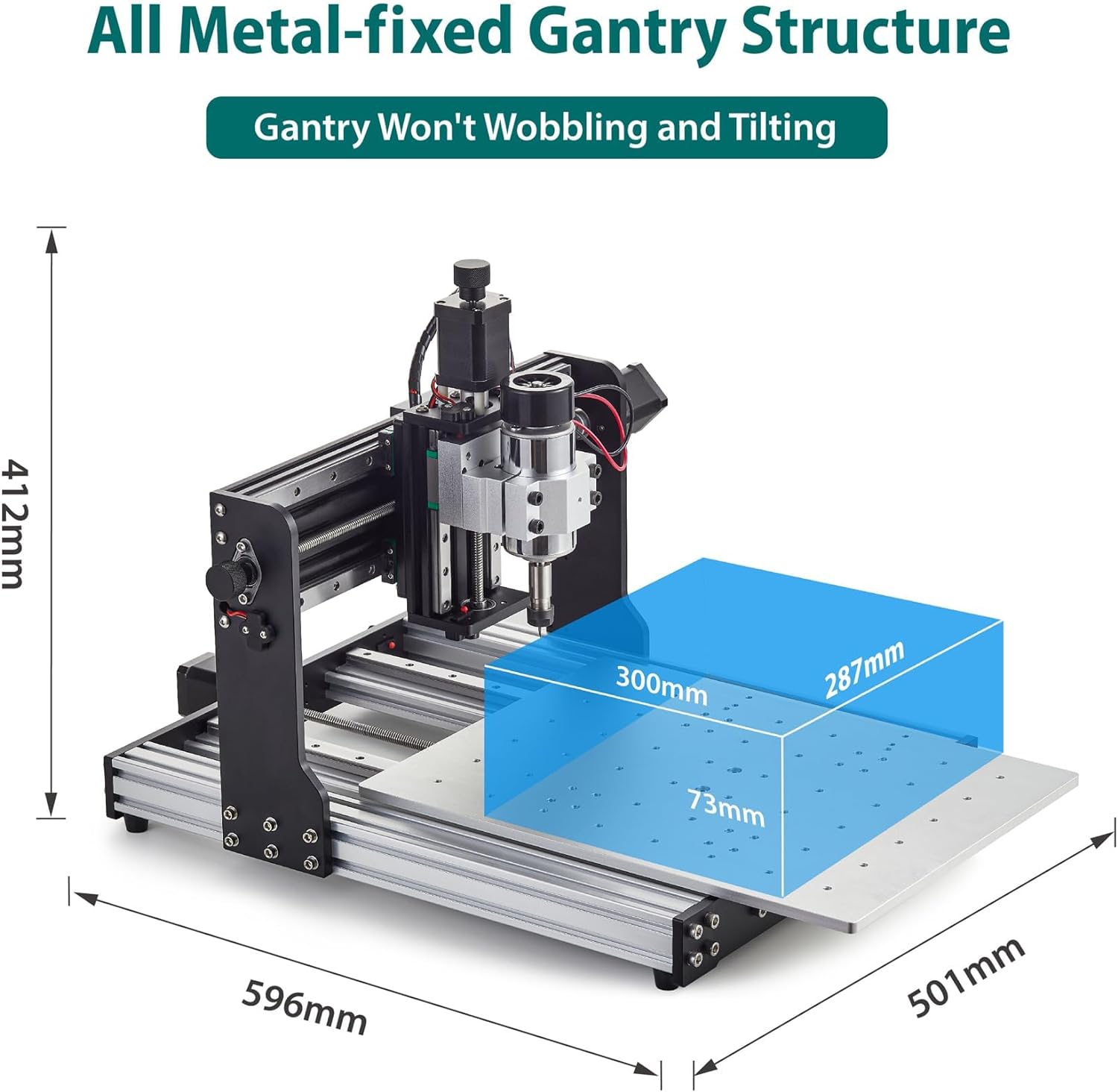 Xyz Cnc Router CNC Router Machine 3030-Evo Pro, All-Metal XYZ Axis Dual Steel Linear ...
