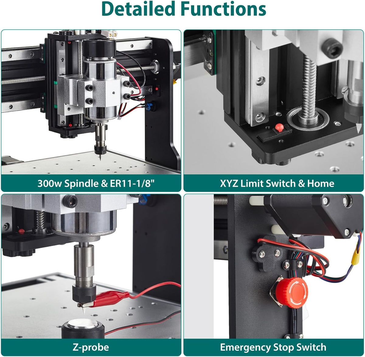 Xyz Cnc Router CNC Router Machine 3030-Evo Pro, All-Metal XYZ Axis Dual Steel Linear ...