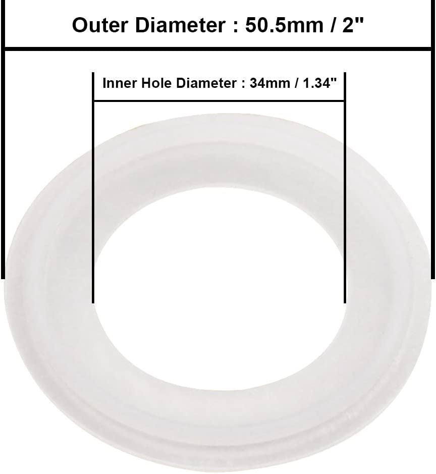 Silicone Gasket Tri-Clover (Tri-Clamp) O-Ring - 1.5 Inch (Pack of 2)