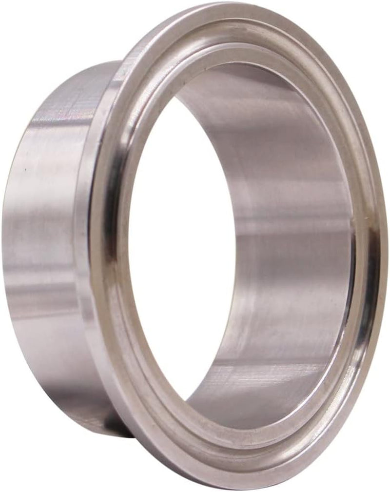Stainless Steel 304 Sanitary Fitting, Long Weld Clamp Ferrule Fits Tri Clamp 2" Tube Outer Diameter