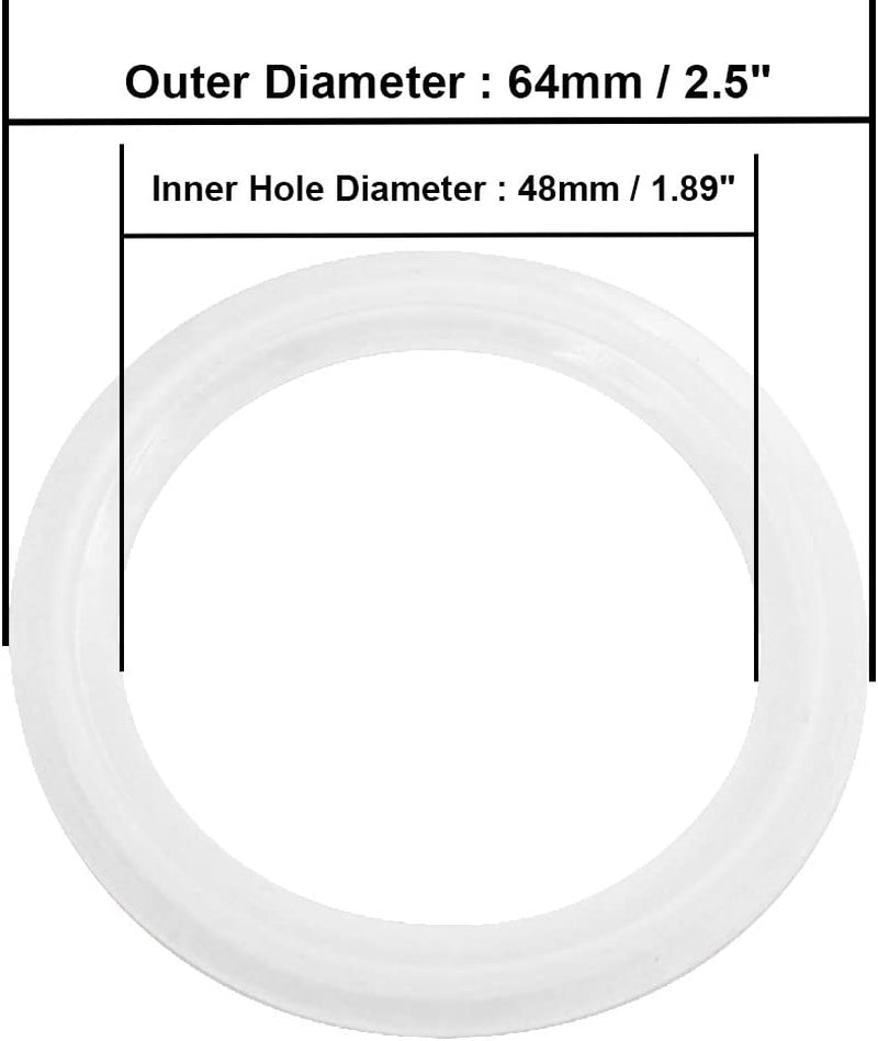 Silicone Gasket Tri-Clover (Tri-Clamp) O-Ring - 2 Inch (Pack of 25)