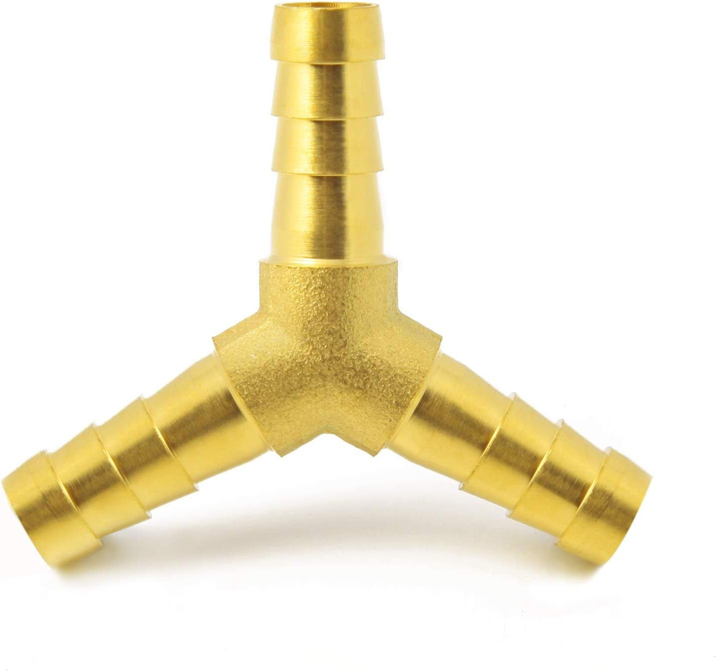 Brass 1/4" Hose Barb 3 Way Wye Y Shape Barbed Splitter Fitting Splicer for Water Fuel Air
