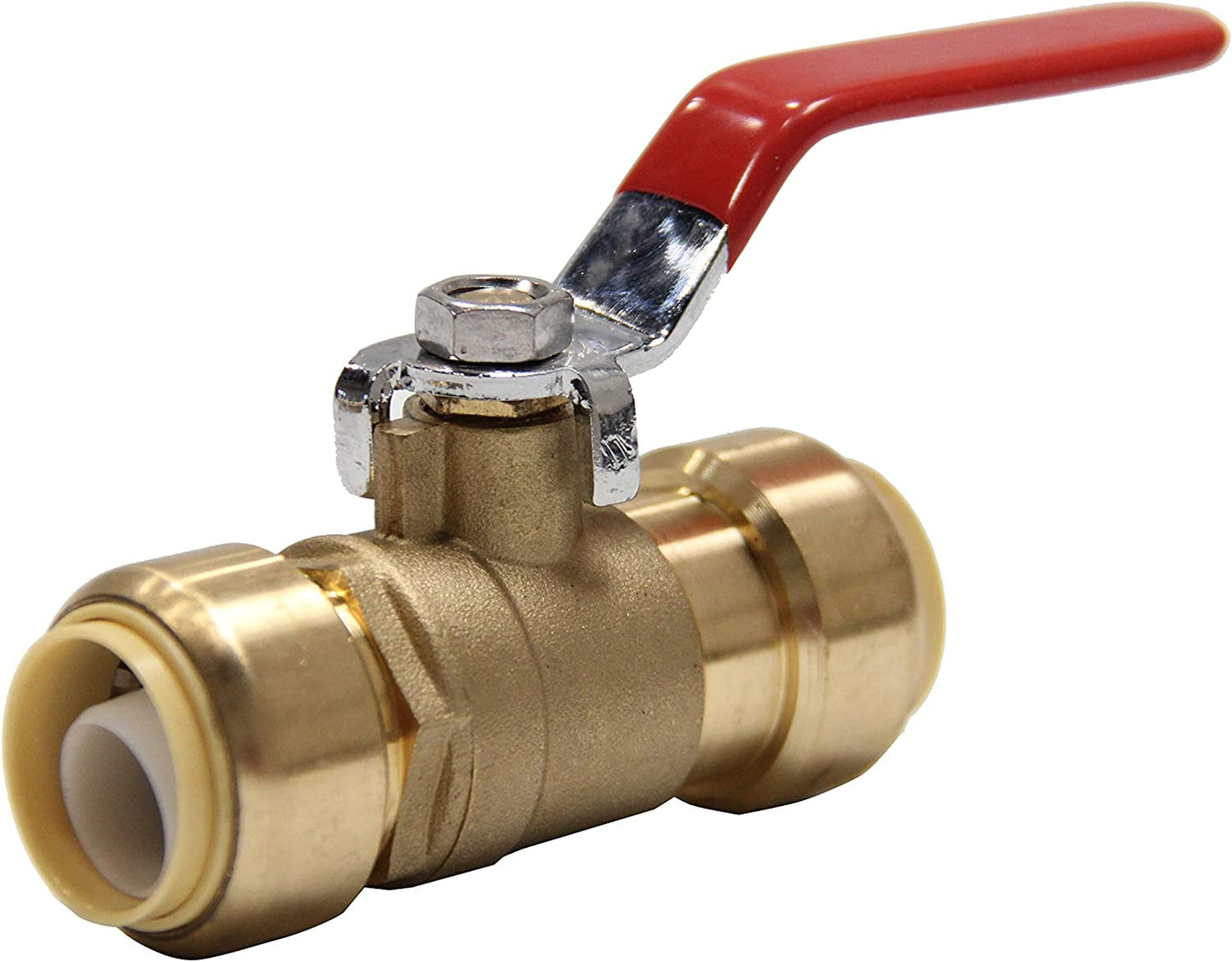 3/4 Inch Ball Valve for Push-Fit Valve Full Port Ball Valve with Disconnect Clip, UPC Certified 1 Piece
