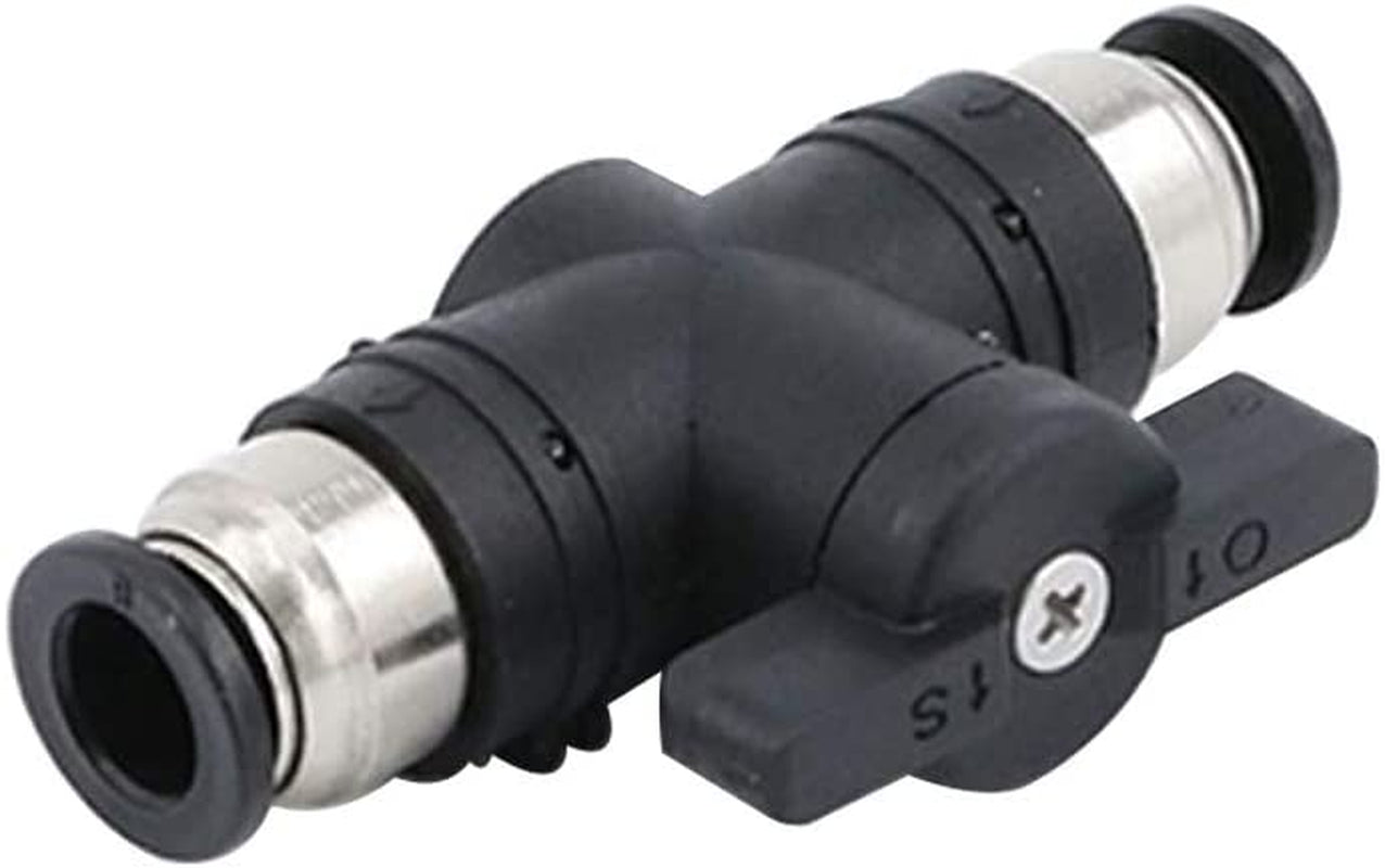 Pneumatic Ball Valve, 1/4" X 1/4" OD Push to Connect Fitting Air Flow Control Valve Straight Quick Connect Union